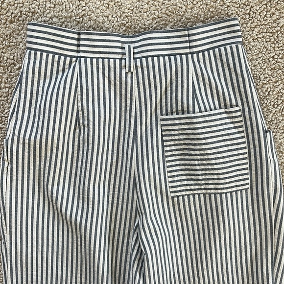 ZARA Seersucker Cropped Balloon Pants Size XS - Picture 12 of 15